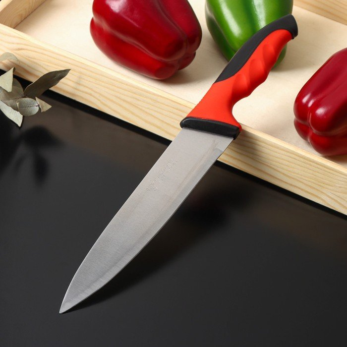 Нож - шеф Доляна Bull, лезвие 20,5 см, цвет красный