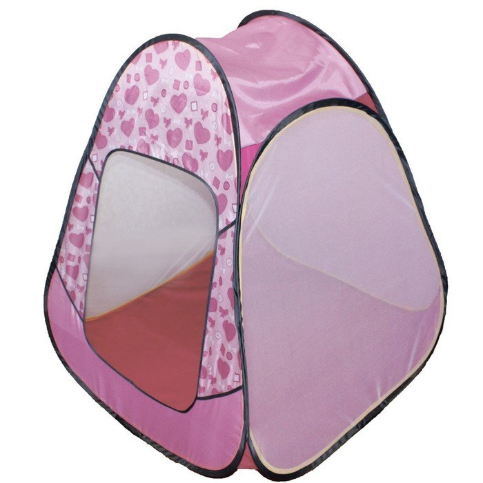 Палатка детская игровая «Радужный домик» 80 × 55 × 40 см, Принт «Пуговицы на розовом»