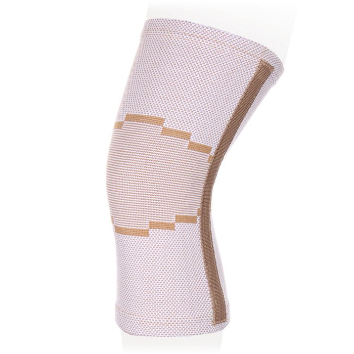 Бандаж эластичный на коленный сустав Ttoman KS-E02, цвет бежевый, размер L