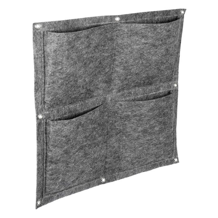 Органайзер Qwerty для хранения, из фетра, квадратный, 4 кармана, 2,5 л, цвет серый