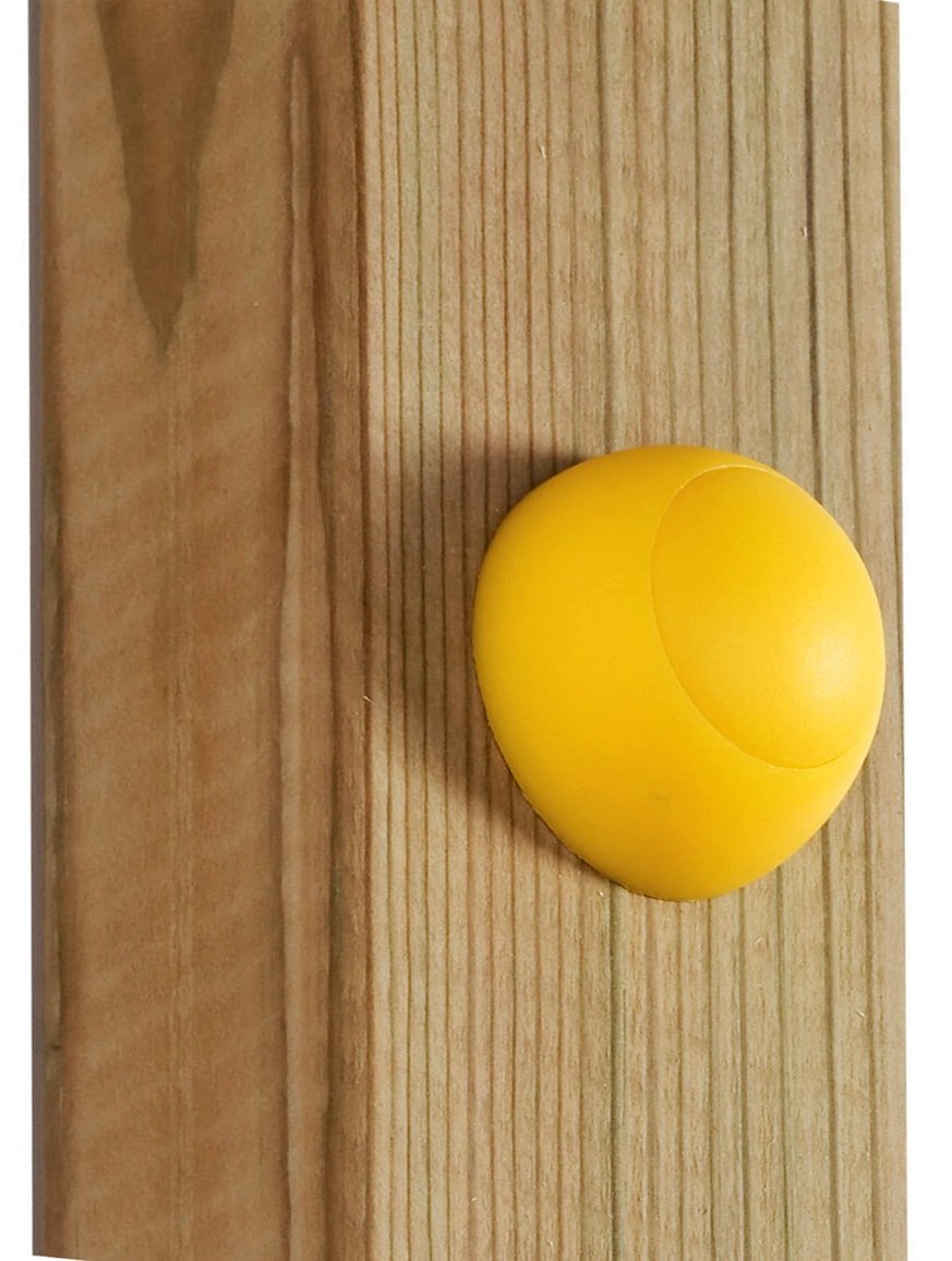 Составной колпачок М6х27х16 жёлтый полусферой