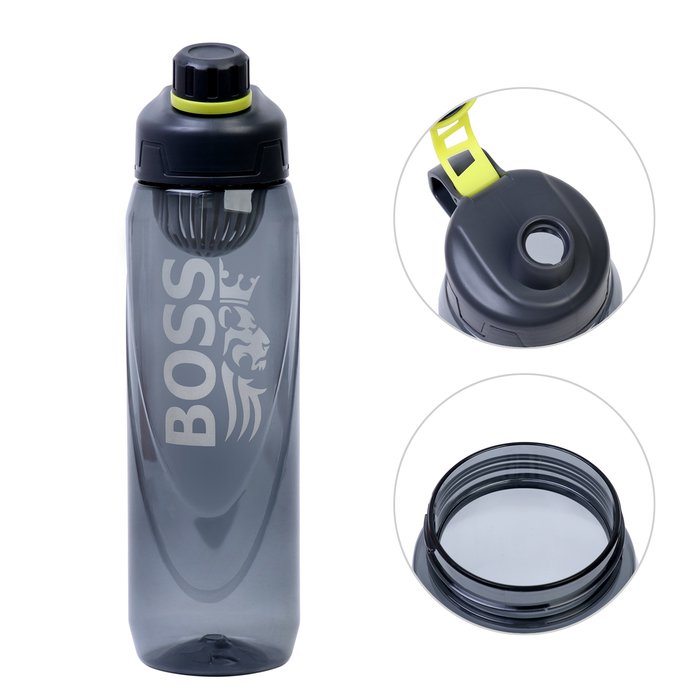 Бутылка для воды BOSS, 1 л, черная