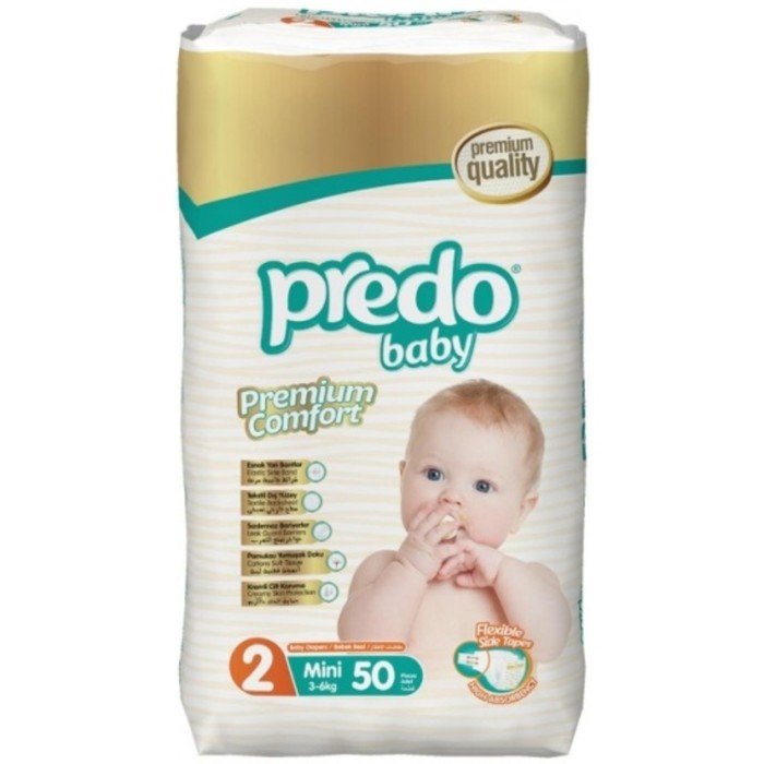 Подгузники Predo Baby Premium Comfort, размер 2, 3-6 кг, 50 шт