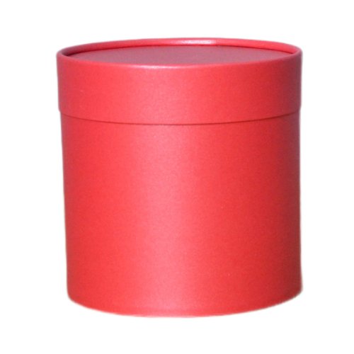 Шляпная коробка 16х16см красный перламутр с крышкой завальцовка - 600 шт