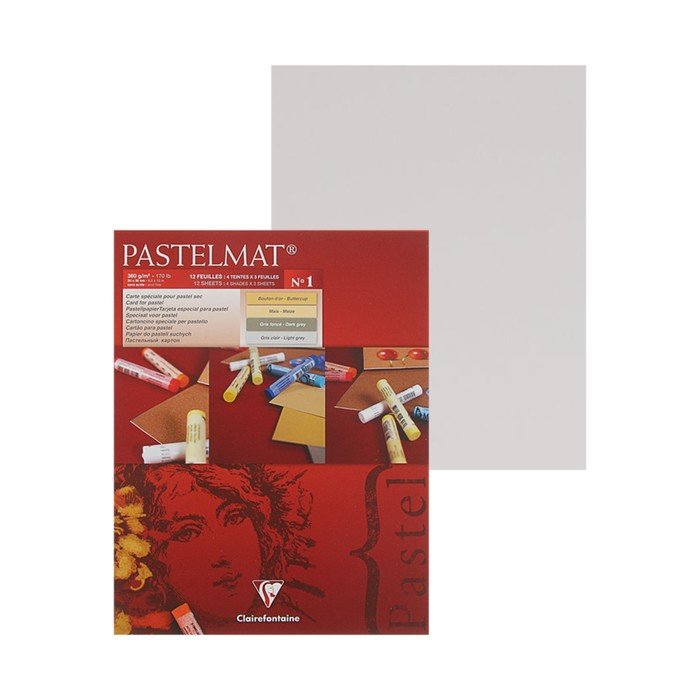 Альбом для пастели В4 240*300 мм Clairefontaine Pastelmat 12 листов склейка 360 г/м2, 4цв 96017С