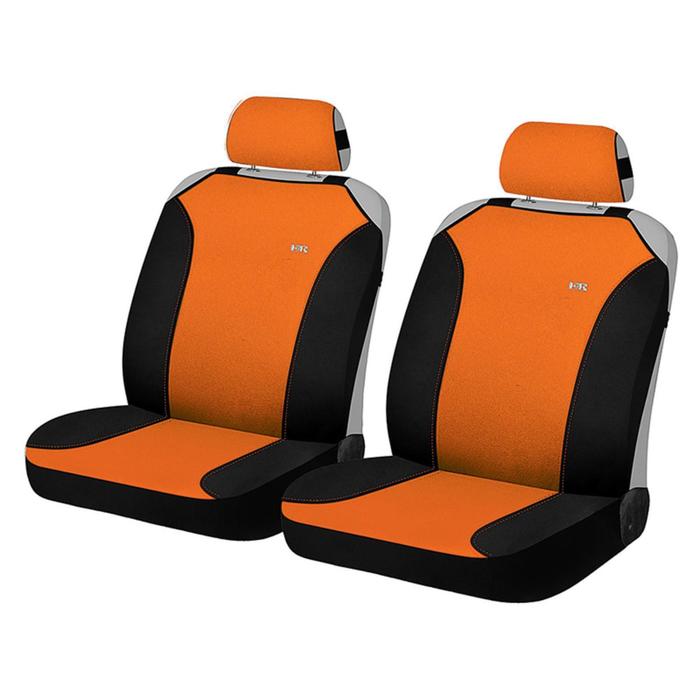 Накидки, на переднее сиденье, MAGIC FRONT, черно-оранжевый, трикотаж
