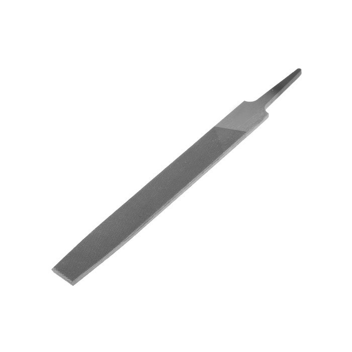 Напильник ТУНДРА, плоский, сталь У10, без рукоятки, №2, 150 мм