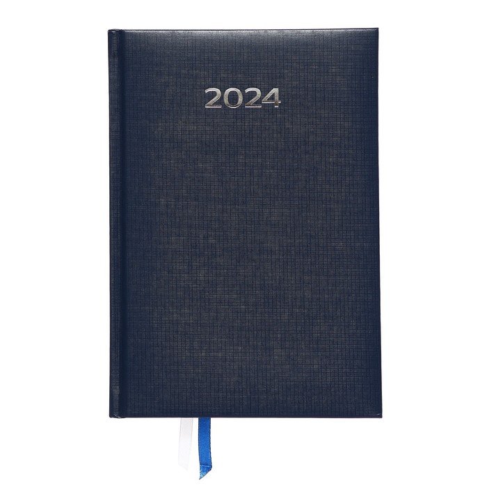 Ежедневник датированный 2024 года, А5, 176 листов, Attomex.Lancaster, обложка балакрон, ляссе, блок 70 г/м2, синий