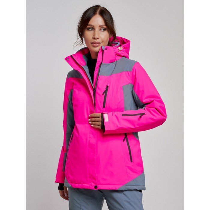 Куртка горнолыжная женская, размер 44, цвет розовый
