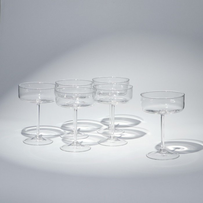 Набор бокалов для шампанского «Блеск», стеклянный, 240 мл, 6 шт