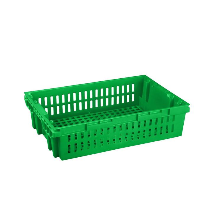 Ящик пластиковый, 403П, 60х40х15,2см, зеленый