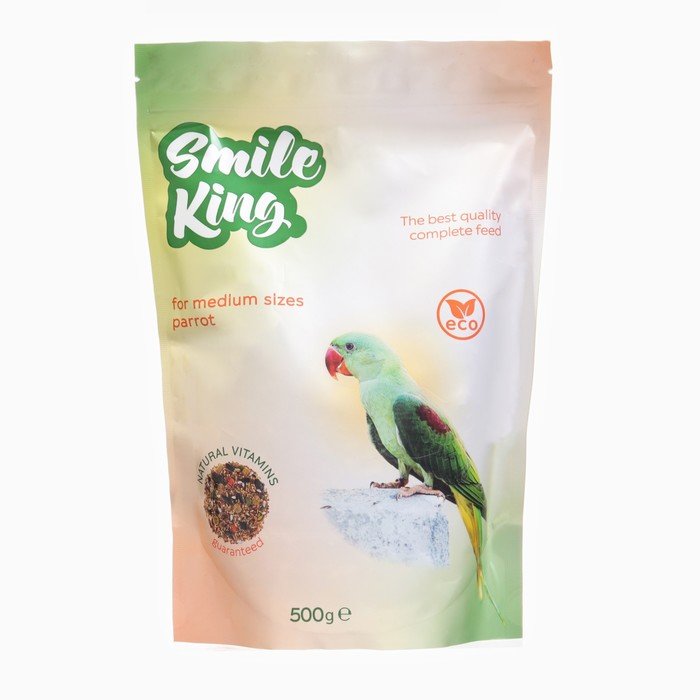 Корм Smile King для среднего попугая, 500 г