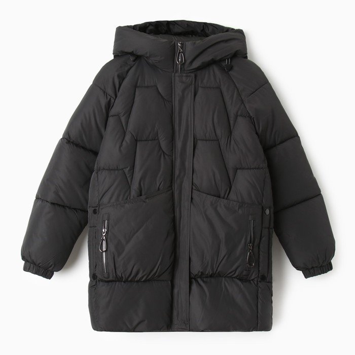 Куртка женская зимняя, цвет чёрный, размер 52