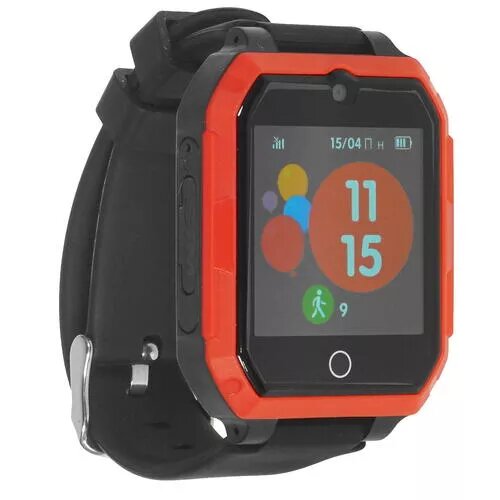 Детские часы Geozon G-Kids 4G Ultra корпус черный, ремешок красный