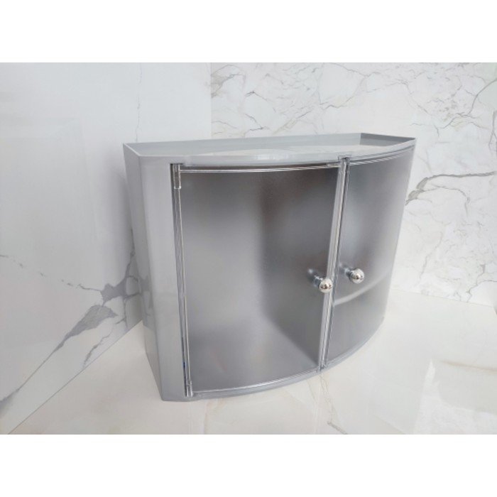 Шкафчик для ванной, 32х43х17 см, цвет прозрачный-серый