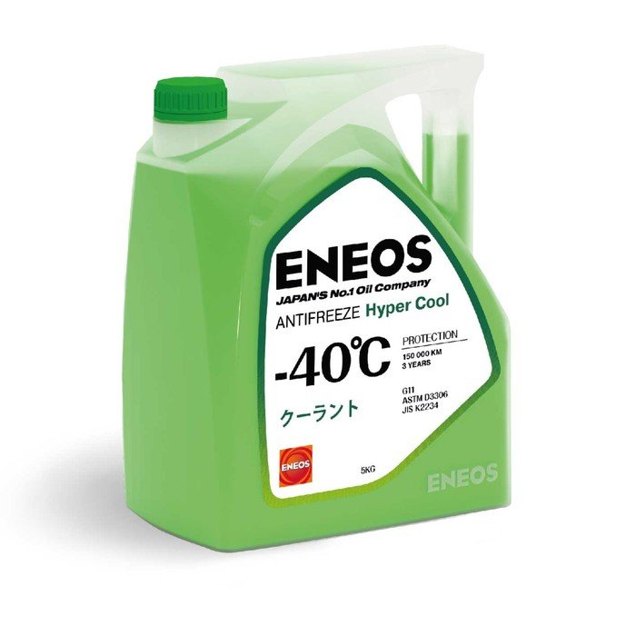 Антифриз ENEOS Hyper Cool -40 C, зелёный, 5 кг
