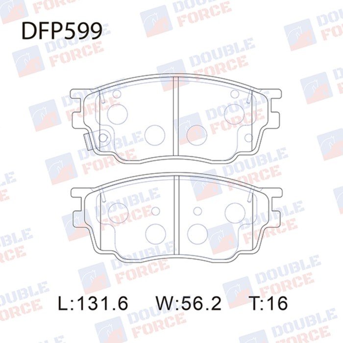 Колодки тормозные дисковые Double Force DFP599