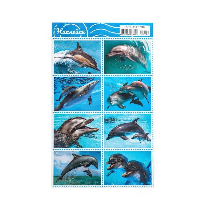 Декоративные наклейки "Дельфины" 16х10 см