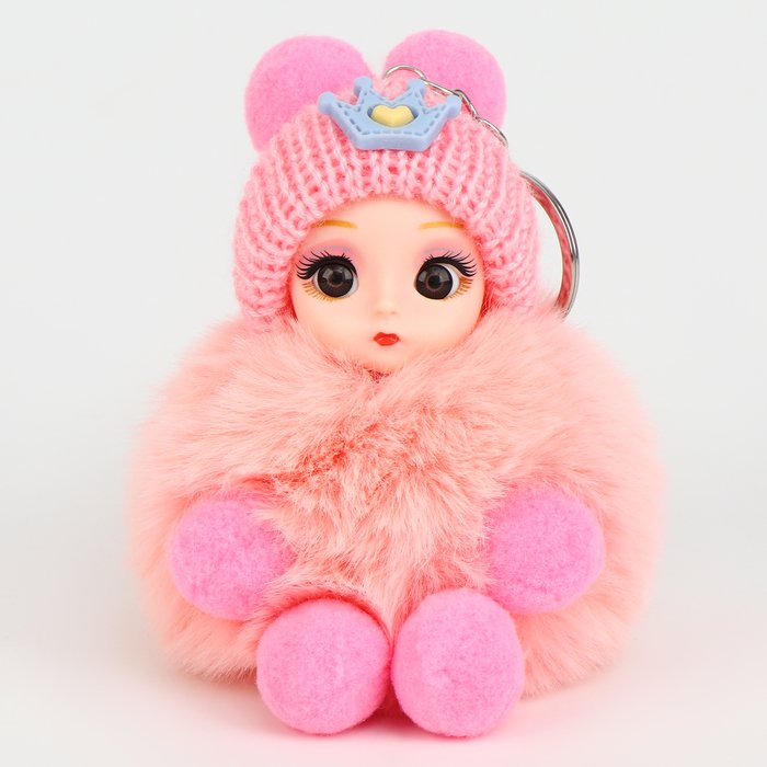 Мягкая игрушка "Зимняя куколка" на брелоке, 16 см, цвет МИКС