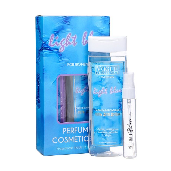 Подарочный набор женский Light blue: гель для душа, 250 мл + парфюмерная вода, 33 мл