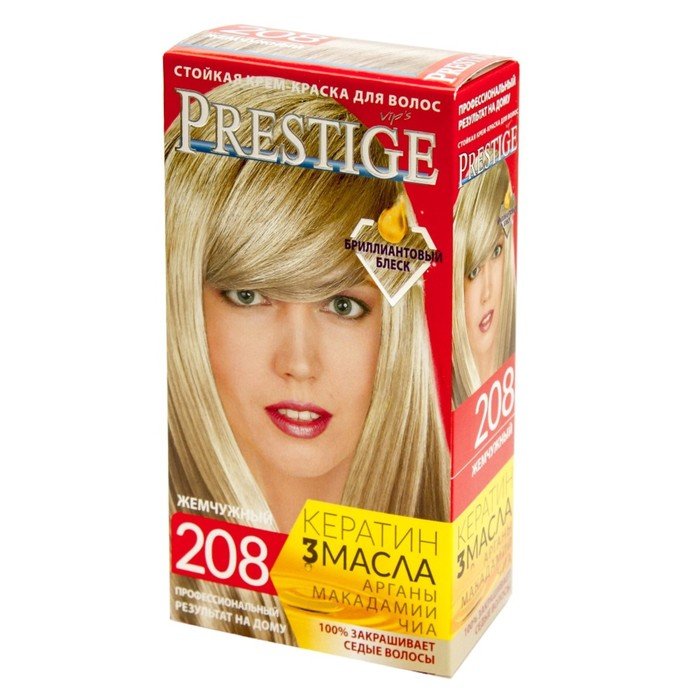 Краска для волос Prestige Vip's, 208 жемчужный