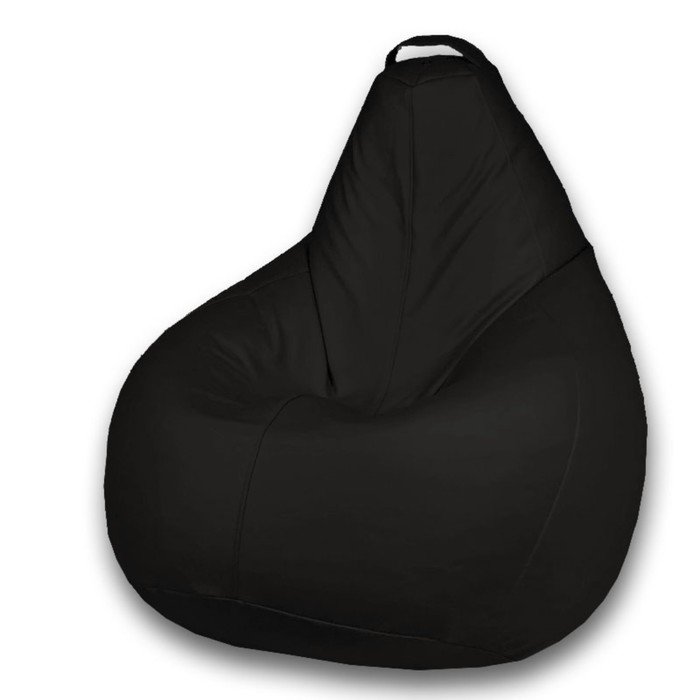 Кресло-мешок «Груша» Позитив Favorit, размер XXXL, диаметр 110 см, высота 145 см, искусственная кожа, цвет чёрный