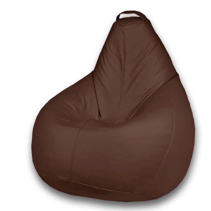 Кресло-мешок «Груша» Позитив Favorit, размер XL, диаметр 95 см, высота 125 см, искусственная кожа, цвет коричневый