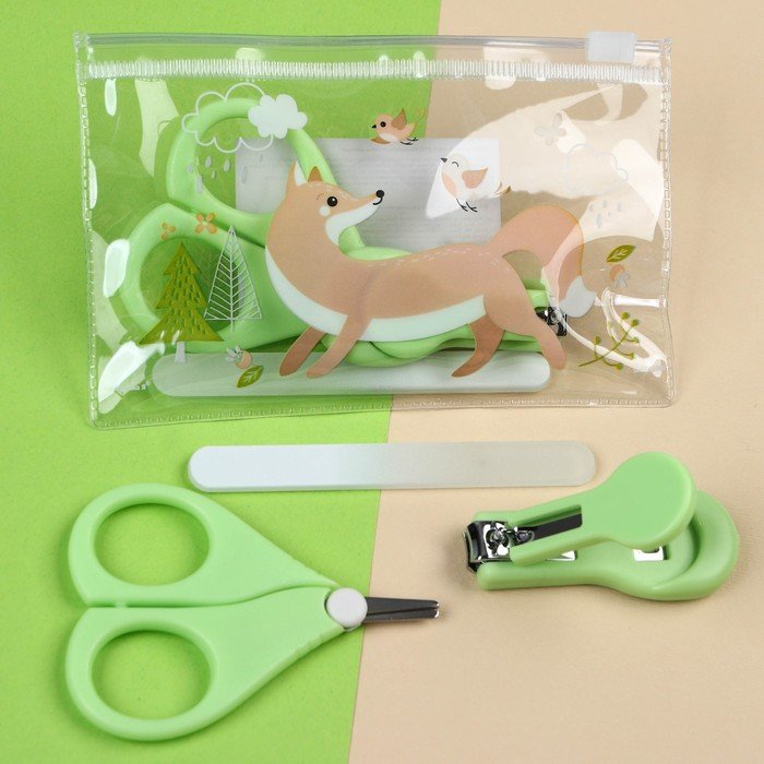 Маникюрный набор детский для самых маленьких «Лиса» (ножницы+щипчики+пилка)