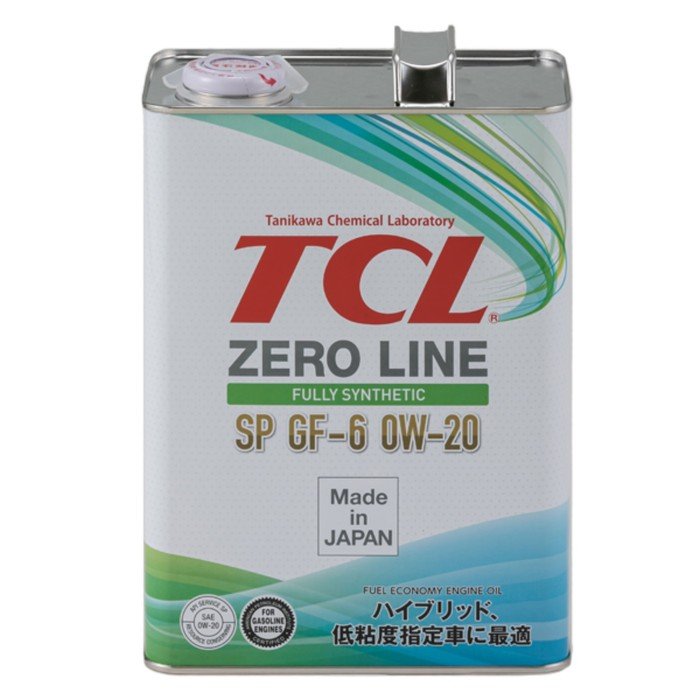 Масло моторное TCL Zero Line Fully Synth, Fuel Economy, SP, GF-6, 0W20, 4 л