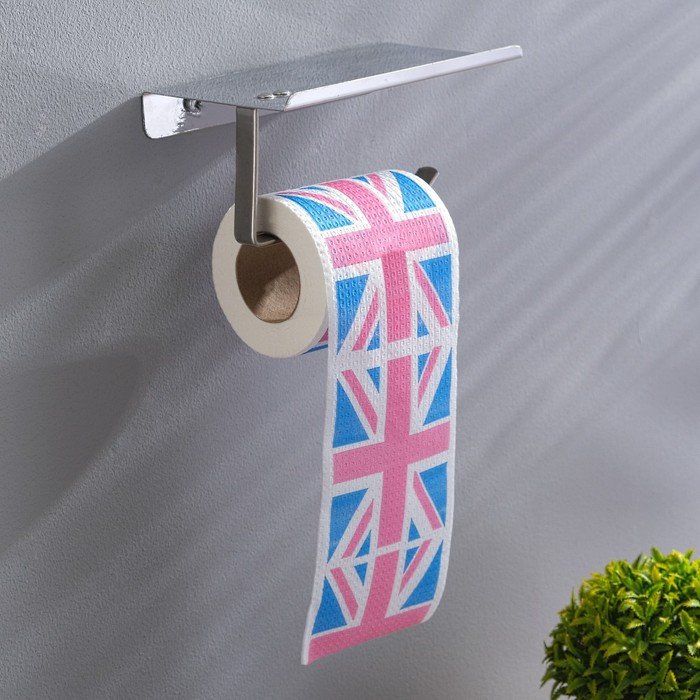 Сувенирная туалетная бумага "Флаг Британия", 9,5х10х9,5 см