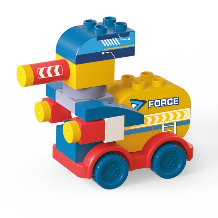 Конструктор детский Funky Toys «Лазер танк», с крупными блоками, 22 детали