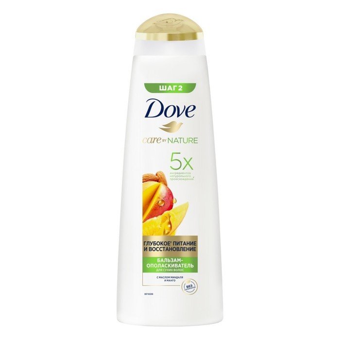 Бальзам-ополаскиватель для волос Dove Care By Nature «Глубокое питание и восстановление», 350 мл
