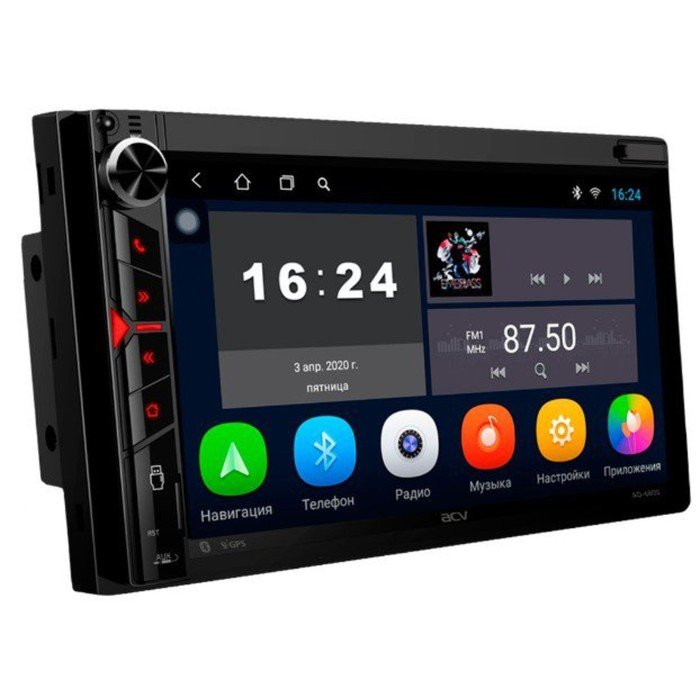 Автомагнитола ACV 2 DIN AD-6800 Android 10, 6.8", 1024х600, Wi-Fi, GPS
