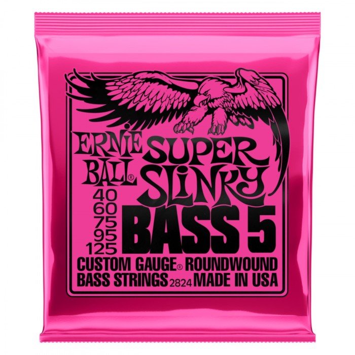 Струны для бас-гитары ERNIE BALL 2824 Nickel Wound Bass Super Slinky 5 (40-60-75-95-125