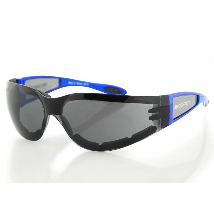 Мото очки Shield 2, голубой, дымчатые линзы