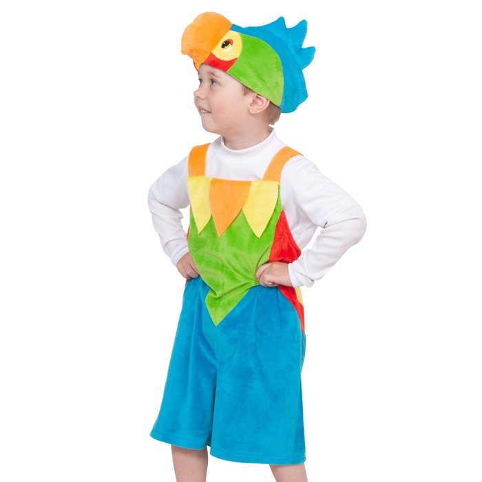 Карнавальный костюм «Попугай», плюш, 3-6 лет, рост 92-122 см