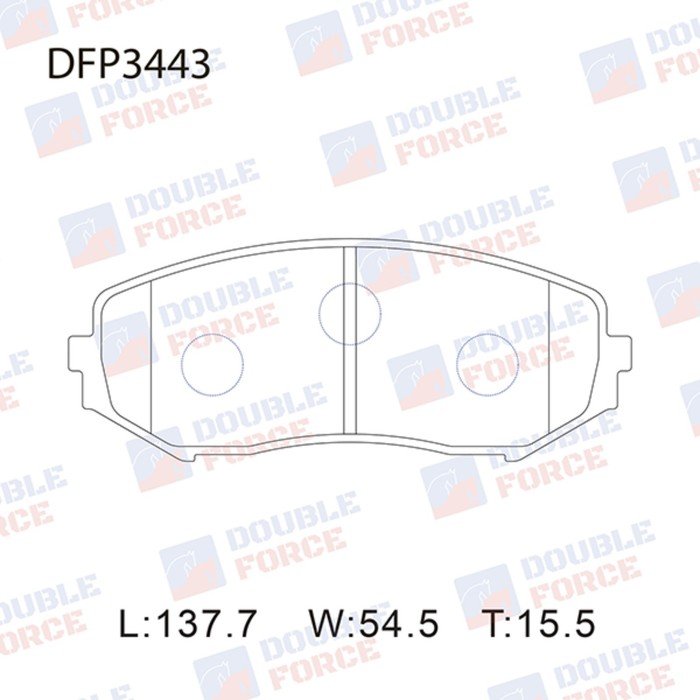 Колодки тормозные дисковые Double Force DFP3443