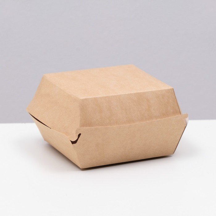 Коробка под бургер, крафт, 11 х 11 х 8 см