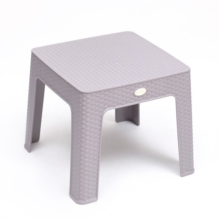 Кофейный столик "Ротанг" 44 х 44 х 41 см, серый