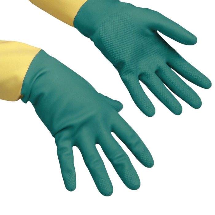 Перчатки Vileda для профессиональной уборки, усиленные М, цвет зелёный