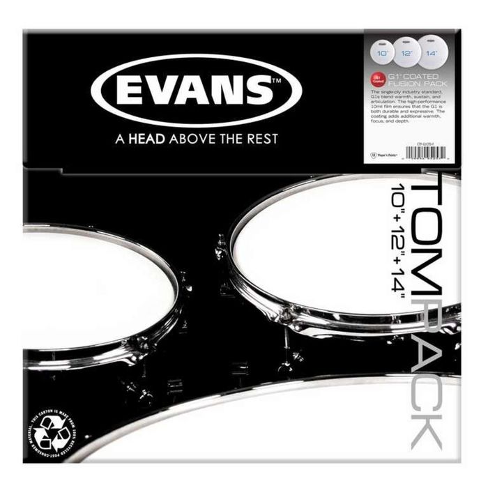 Пластик Evans ETP-G1CTD-F набор для том барабана Pack-Fusion 10", 12", 14"