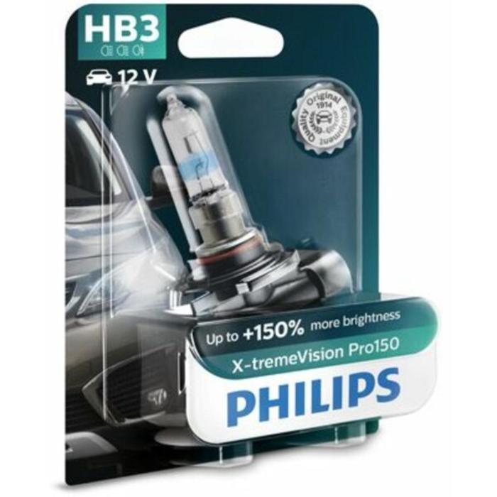 Лампа Philips HB3 12 В, 60W (+150% света) X-treme Vision Pro150, блистер 1 шт, 9005XVPB1