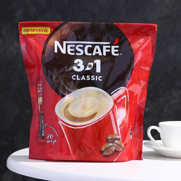 Кофе растворимый Nescafe 3 в 1 classic, 20 шт., 14,5 г