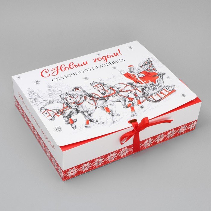Коробка подарочная «Дед Мороз », 31 х 24.5 х 8 см