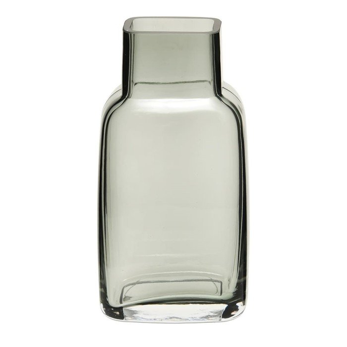 Декоративная ваза из стекла, 105×75×205 мм, цвет серый
