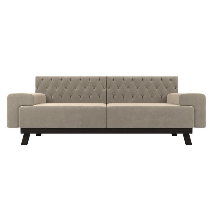 Прямой диван «Мюнхен Люкс», микровельвет, цвет бежевый