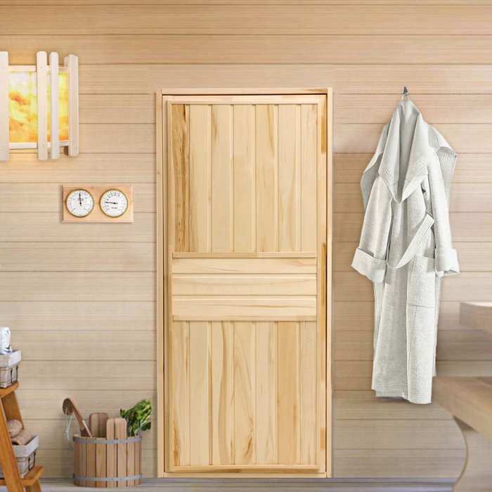 Дверь для бани и сауны "Эконом", ЛИПА, 160×70см