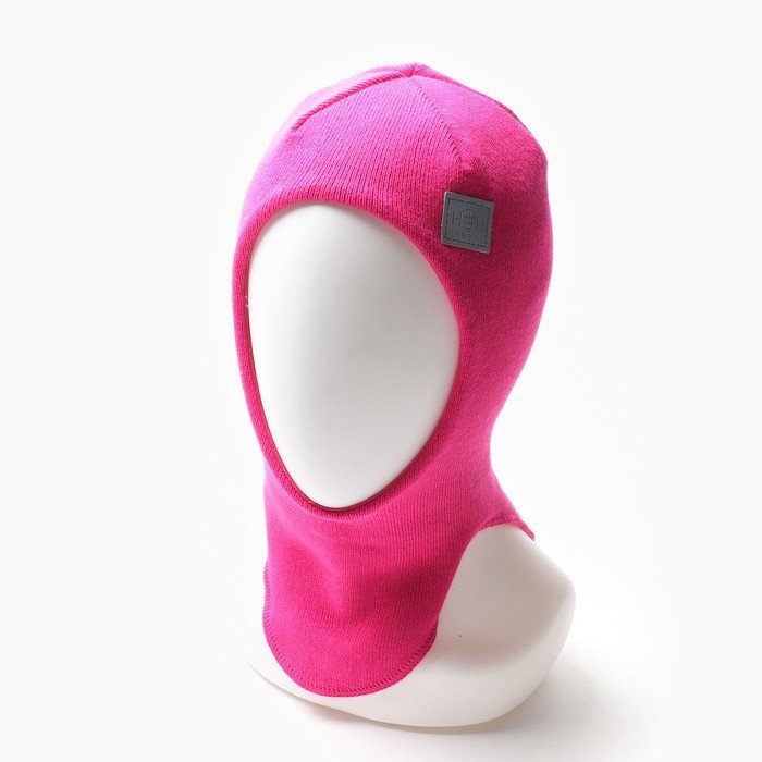 Шапка-шлем для девочки, цвет малиновый, размер 50-54