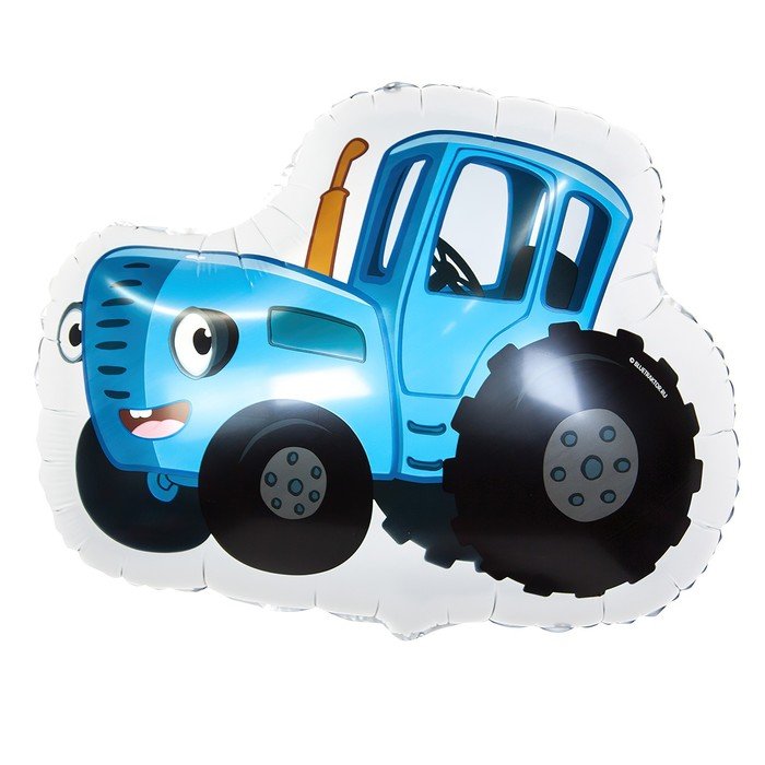 Шар фольгированный 26" фигура «Синий трактор», 1 шт. в упак.