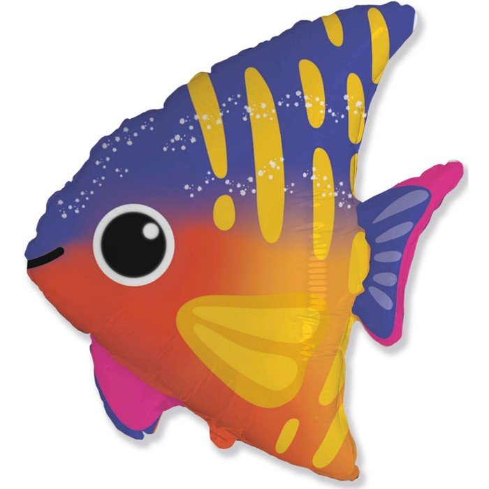 Шар фольгированный 25" фигура "Тропическая рыбка"
